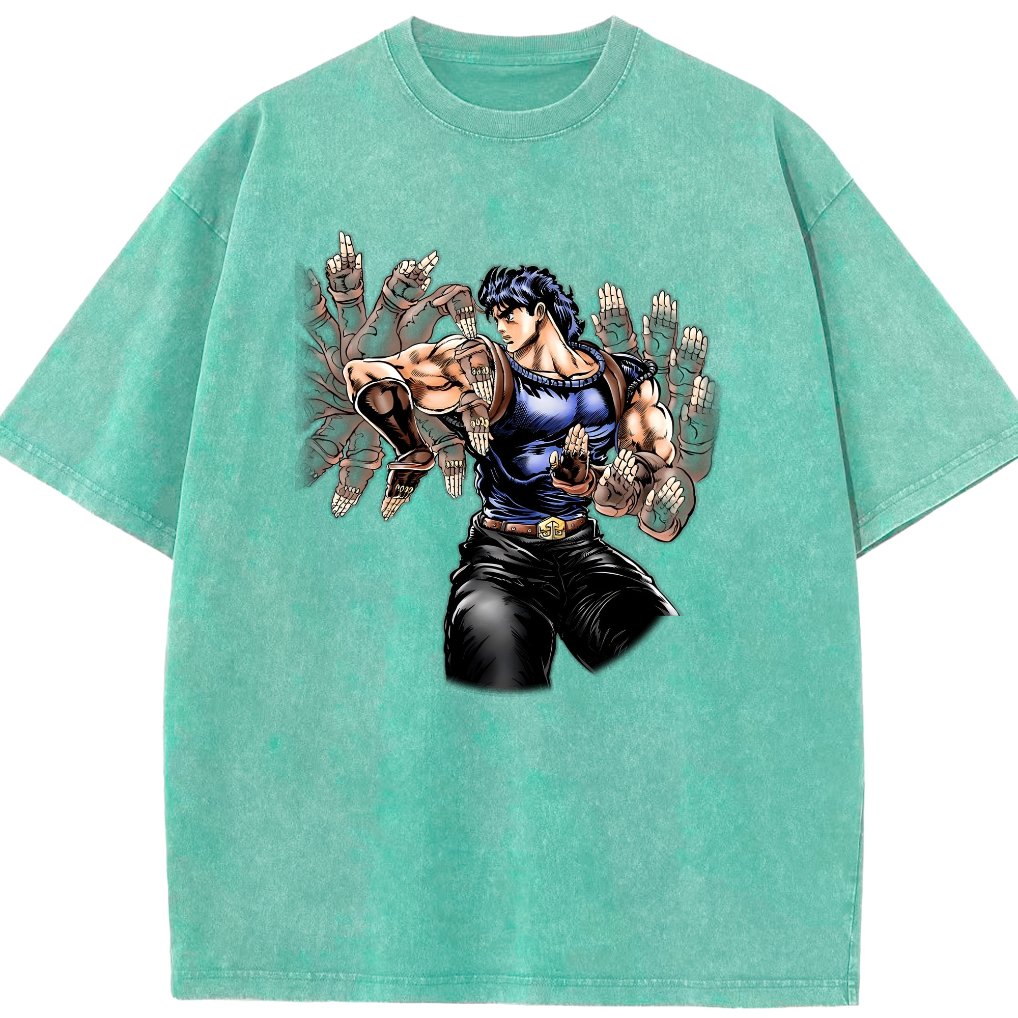 （画像用） ジョジョの奇妙な冒険 /ジョナサン?ジョースター JoJo's Bizarre Adventure Jonathan Joestar 綿100% ヴィンテージ風 半袖Tシャツ（フロントプリント）